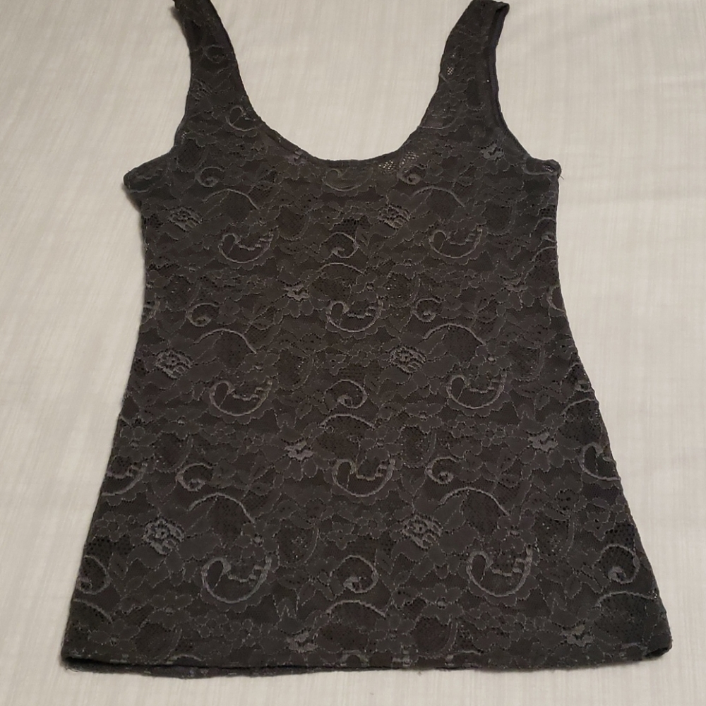 Womans Talula Grey Lace Tanktop
